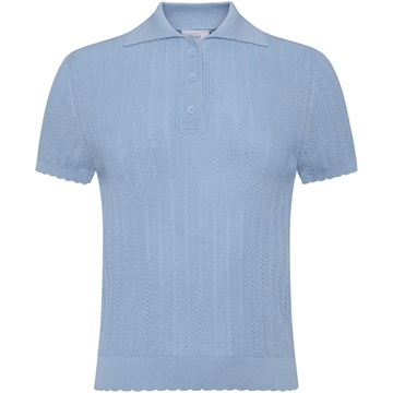 Grunt Seha Sap SS Polo Knit Light Blue