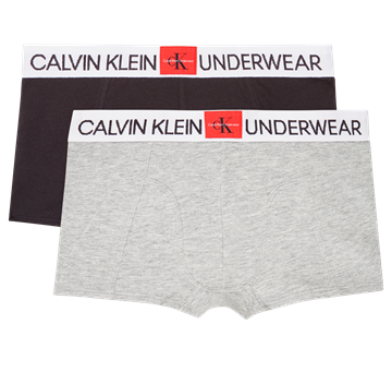 Calvin Klein Boys Trunks 2-pack Grey heather / Black