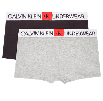 Calvin Klein Boys Trunks 2-pack Grey heather / Black