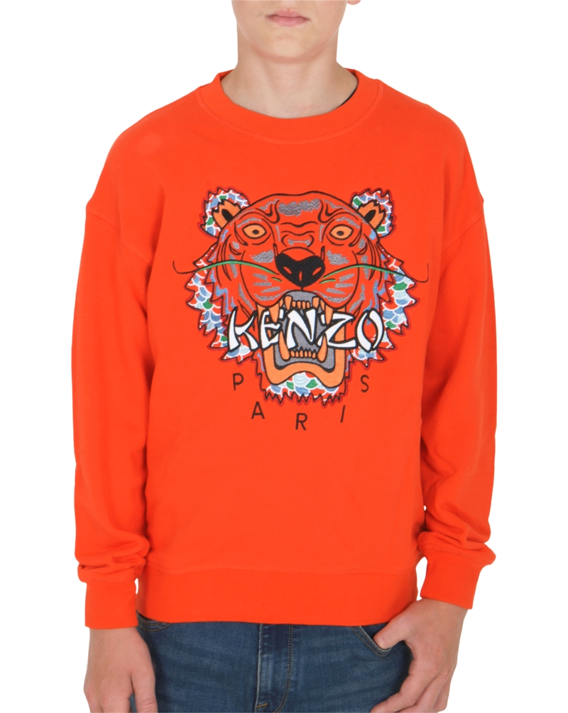 køn Scrupulous Disse Kenzo Junior Sweatshirt Tiger Orange KP15648