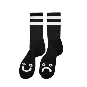Polar Skate Co Socks Happy Sad Black