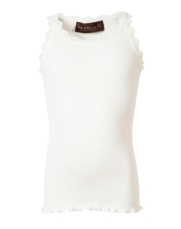 Rosemunde Silk Top W/ Lace New White 59159