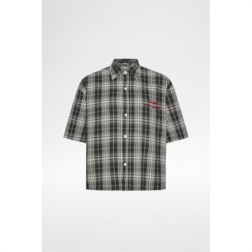 Lost Boys Archives Short Sleeved Shirt Black/Grey Tartan