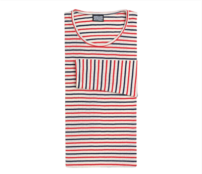 Nørgaard Paa Strøget Tee l/s Tricolore KIDS Ecru/Red/Marine
