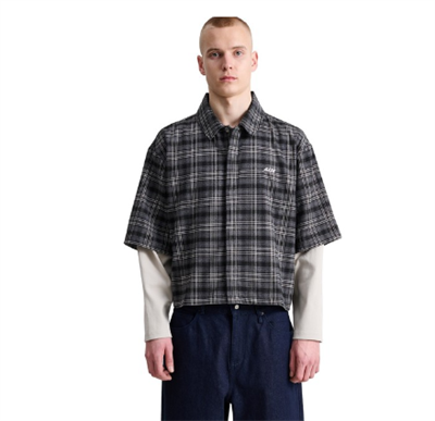 Alis Tody Double Layered Shirt Grey / Black Tartan