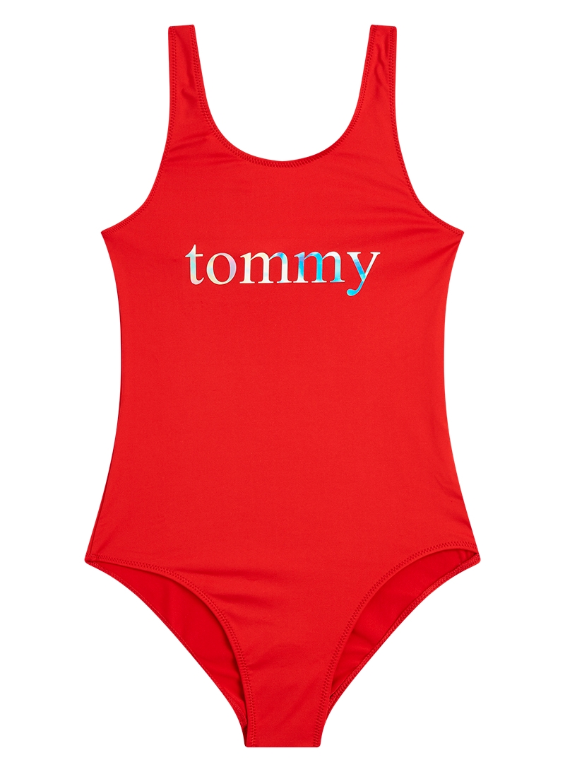 Unravel Marvel Villig Tommy Hilfiger Badedragt Girls Onepiece Swimsuit 0310 XL7 Red Glare