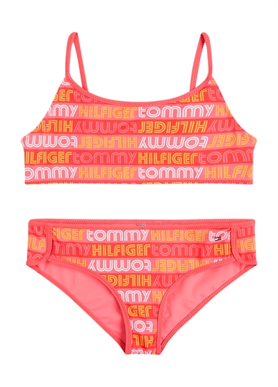 Tommy Hilfiger Bikini Girls Bralette 0342 0JY Logo Pop AOP/Laser Pink