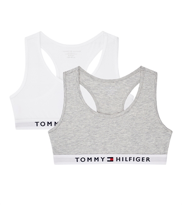 Tommy Hilfiger Toppe Girls 2P Brallete 0381 Greyheather/White