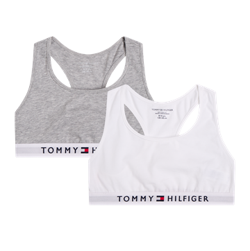 Tommy Hilfiger Girls Brallete 2-Pack 00381 Mid Grey / White