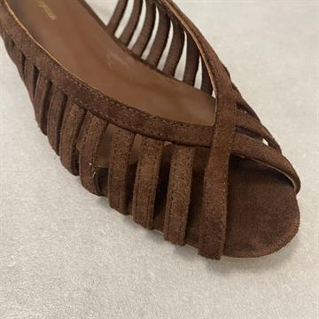 Anonymous Carminho 10 Stiletto Calf Suede Chocolate