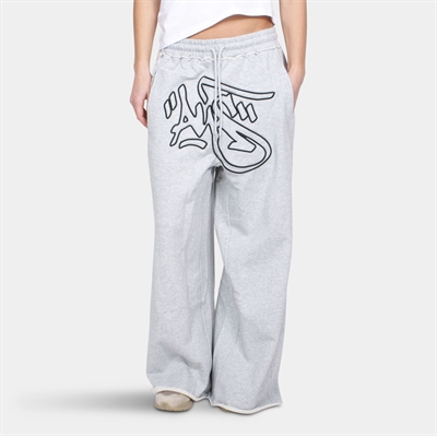 Alis Mikheil Wide Sweat Pants w/Embroidery Grey Melange