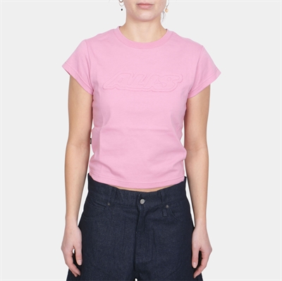 Alis Oliiey Baby Tee w/Patch Solid Pink