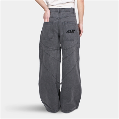 Alis Danie Barrel Denim Pants Washed Grey 
