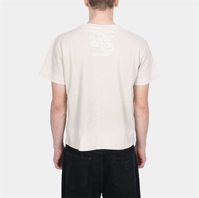 Alis Torey Cropped T-shirt w/Print Faded Sand