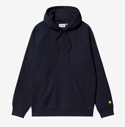 Carhartt WIP Hooded Chase Sweatshirt Dark Navy / Gold