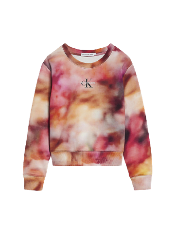 Calvin Klein Girls Sweatshirt 1213 Blurred Multicolor AOP