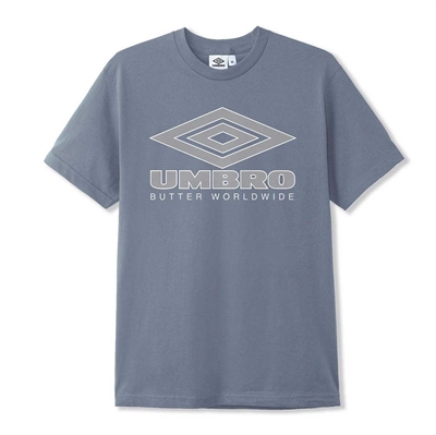 Butter Goods x Umbro T-shirt Diamond Logo Washed Slate