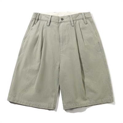Butter Goods Pleated Shorts Washed Fatigue
