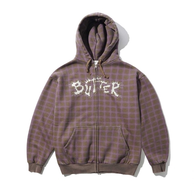 Butter Goods Eruption Zip-Thru Hood Plaid