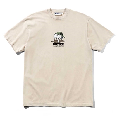 Butter Goods X Peanuts T-shirt Can´t stand it Washed Sandstone