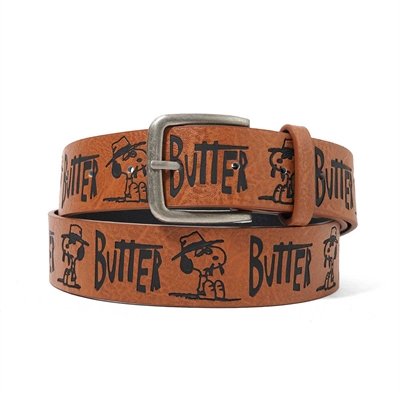 Butter Goods X Peanuts Spike Belt Brown