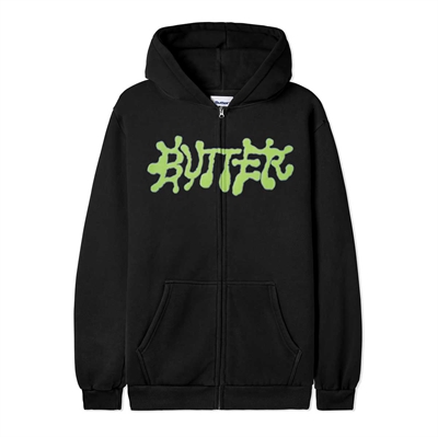 Butter Goods Zip Through Sweat Ink Black