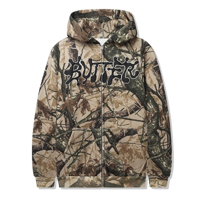 Butter Goods Zip Through Sweat Ink Camo