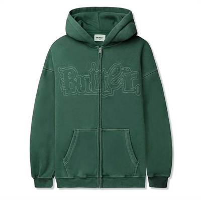 Butter Goods Hoodie Zip Breakdown Washed Fern