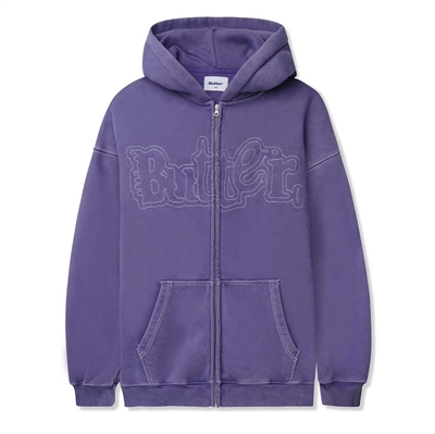 Butter Goods Hoodie Zip Breakdown Washed Purple