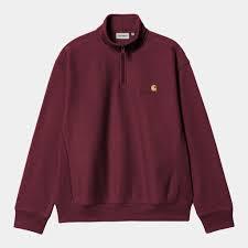 Carhartt WIP Halfzip American Script Malbec