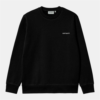 Carhartt WIP Sweatshirt Script embroidery Black / White