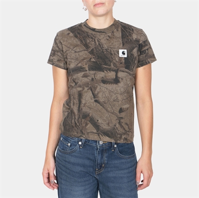 Carhartt WIP W Feather Tree T-shirt Camo Feather Tree / Khaki / Shungite