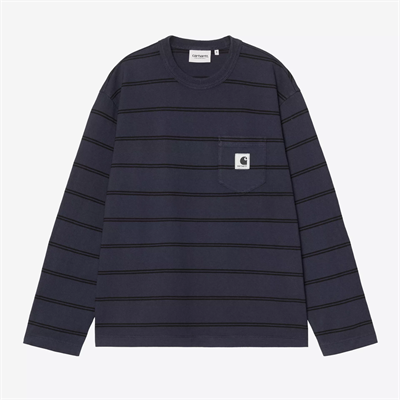 Carhartt WIP W Cardona Pocket l/s T-shirt Cardona Stripe / Natural / Dark Navy