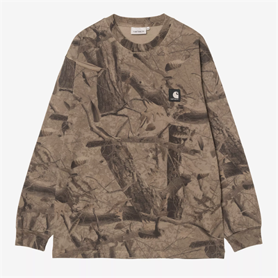 Carhartt WIP Feather Tree T-shirt l/s Camo Feather Tree / Khaki / Shungite