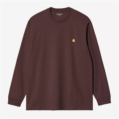 Carhartt WIP Chase T-shirt l/s Palisander / Gold