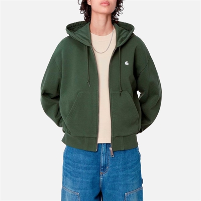 Carhartt WIP Hooded Zip Sweat W Casey Sycamore Tree / Silver