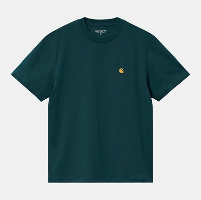 Carhartt WIP T-shirt Chase W Duck Blue/Gold