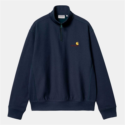 Carhartt WIP Halfzip American Script Air Force Blue