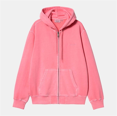 Carhartt WIP Hoodie Zip Jacket Duster Charm Pink Dyed