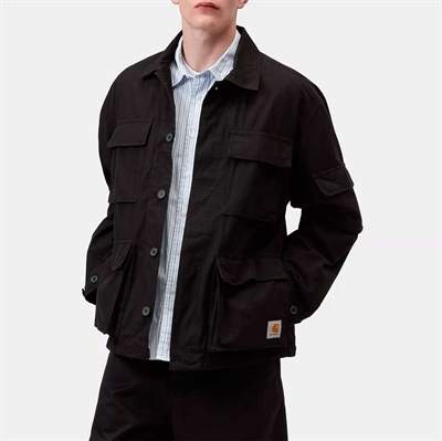 Carhartt WIP Manderson Jacket Black Garment dyed
