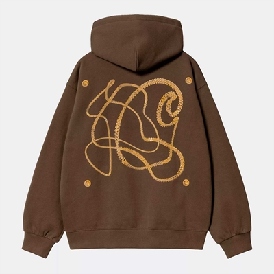 Carhartt WIP Sweat Hoodie Charm Link Liberica / Gold Stone washed