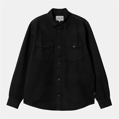 Carhartt WIP Shirt l/s Santa Fe Black Garment Dyed