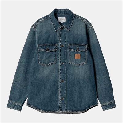 Carhartt WIP Shirt Jacket Lincoln Blue Worn Used