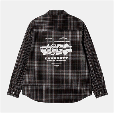 Carhartt WIP Shirt Runaway Millet Check Black / Wax