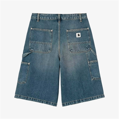 Carhartt WIP Shorts W Nixon Double Knee Blue Grind Wash