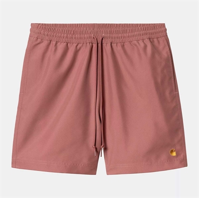 Carhartt WIP Swim Shorts Chase Dusky Pink / Gold