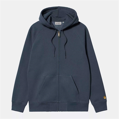 Carhartt WIP Hooded Chase Jacket Sweat Dusky Blue / Gold