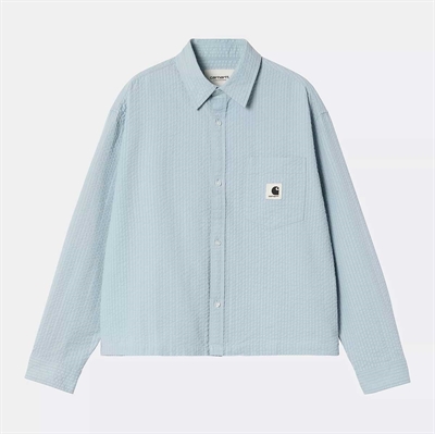 Carhartt WIP W l/s Toland Stripe Shirt Seersucker Blue Fog