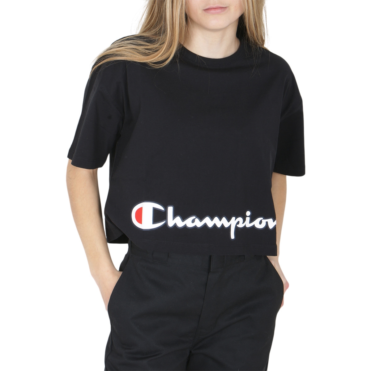Hvile hensigt Forfalske Champion T-shirt Cropped Crewneck 403787 NBK