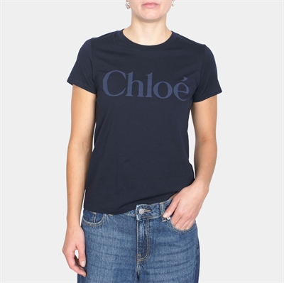 Chlóe Short Sleeves Tee-Shirt Navy